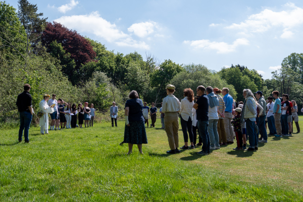 Image of Oriel singers inaugurate apiary at Bartlemas Sports Ground